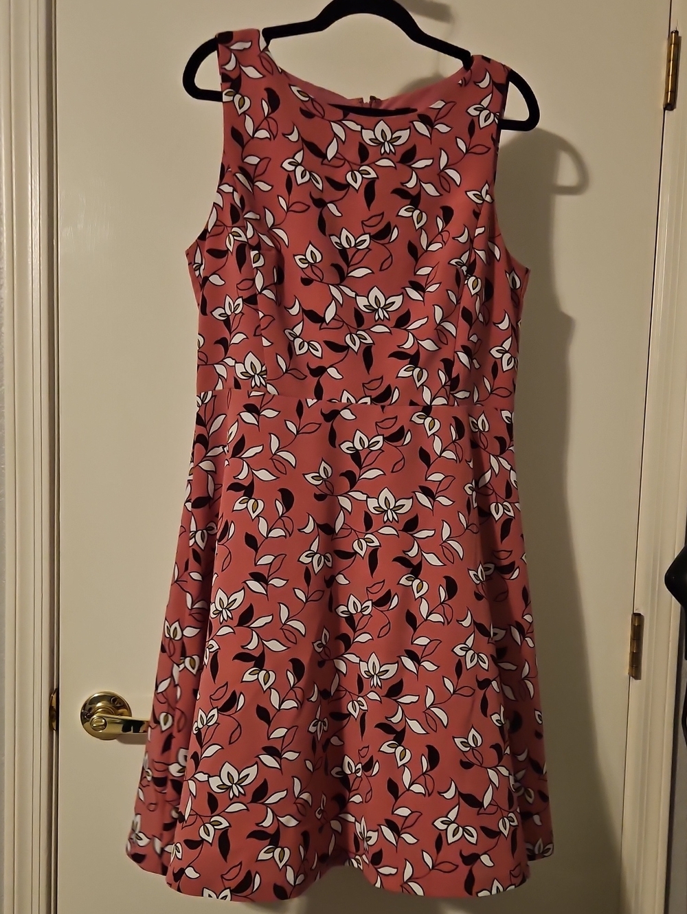 Ann Taylor Factory Rose Floral A-Line Sleeveless Dress